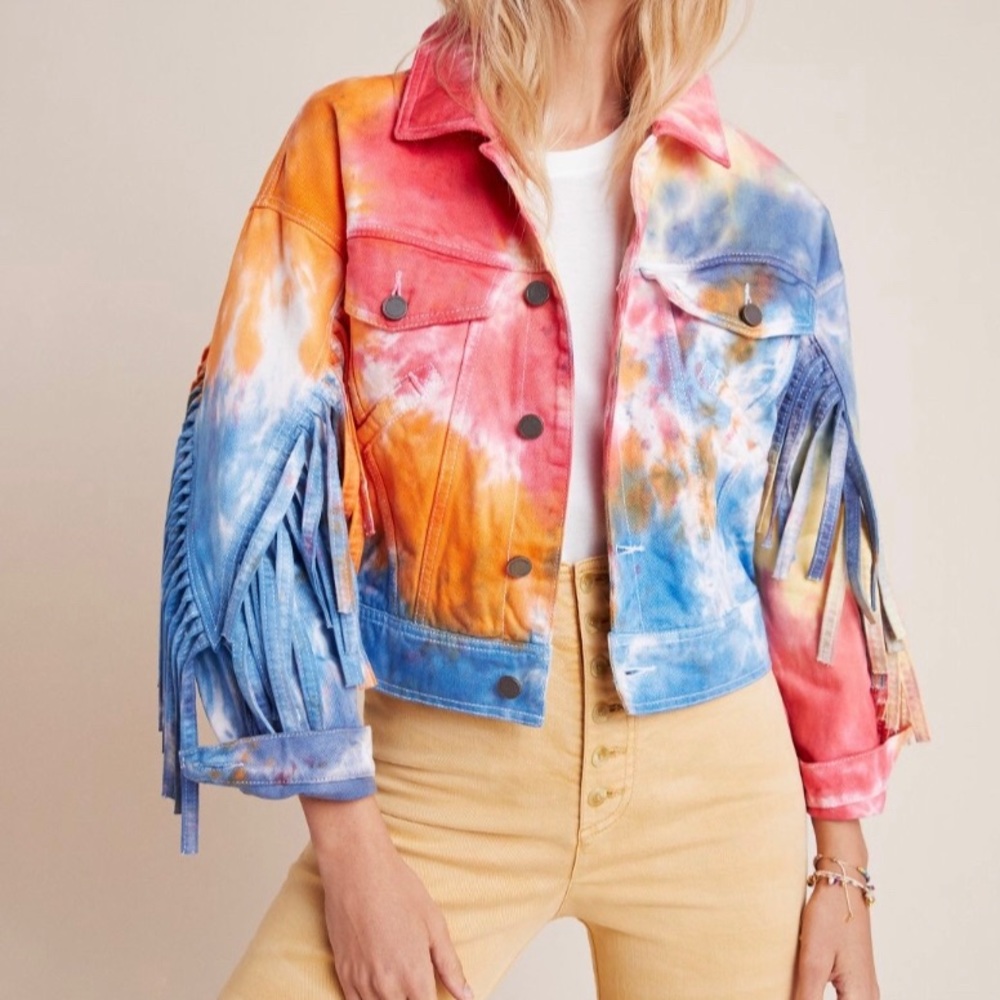 TieDye Fringe Jacket